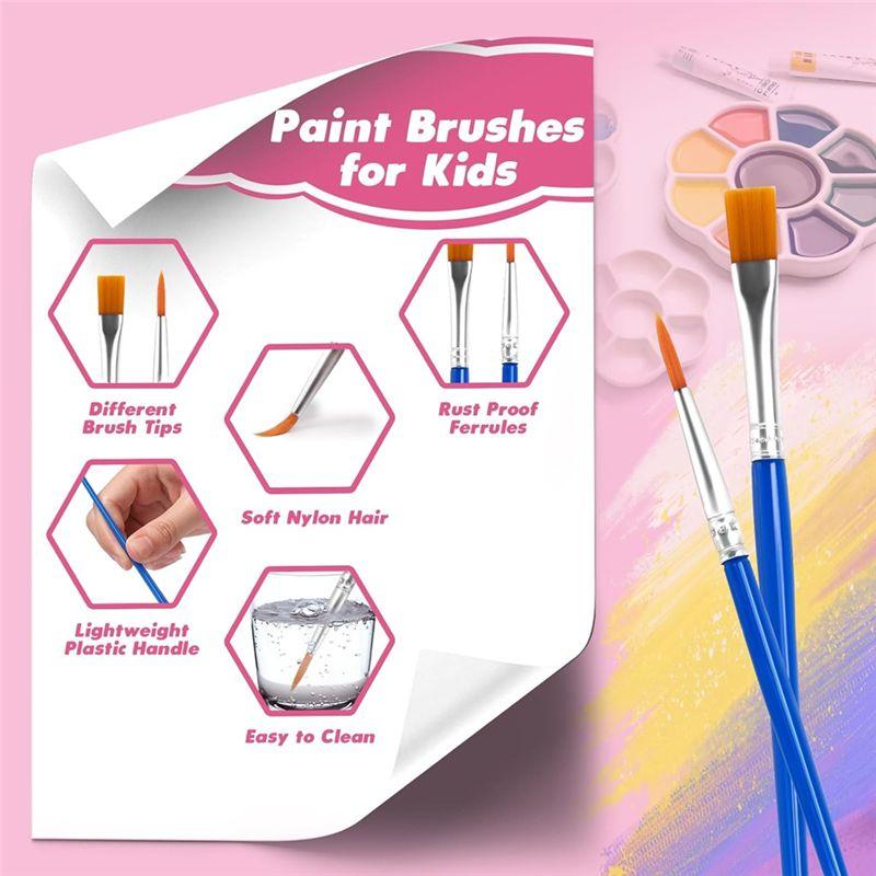 C-Convenient-50Pcs Paint Brushes Bulk Small,Paint Brushes For Kids Fine Paint Brushes Set Detail Paint Brushes For Model Canvas