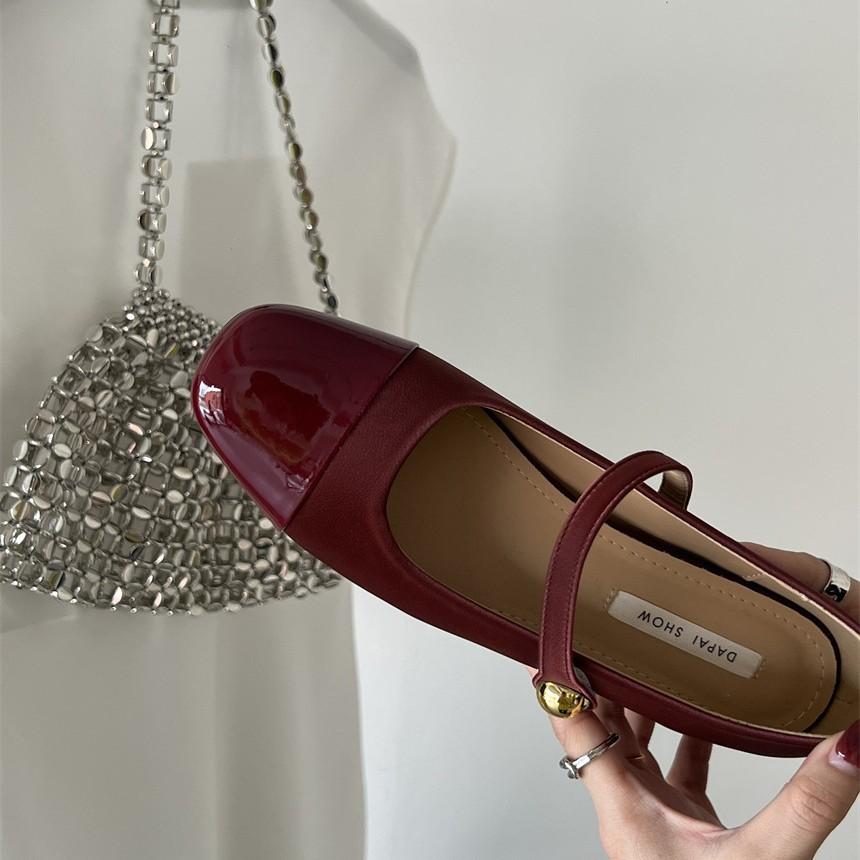 French evening breeze light mouth single shoes women's middle heel 2025 spring Korean version retro gentle temperament fairy thick heel Mary Jane