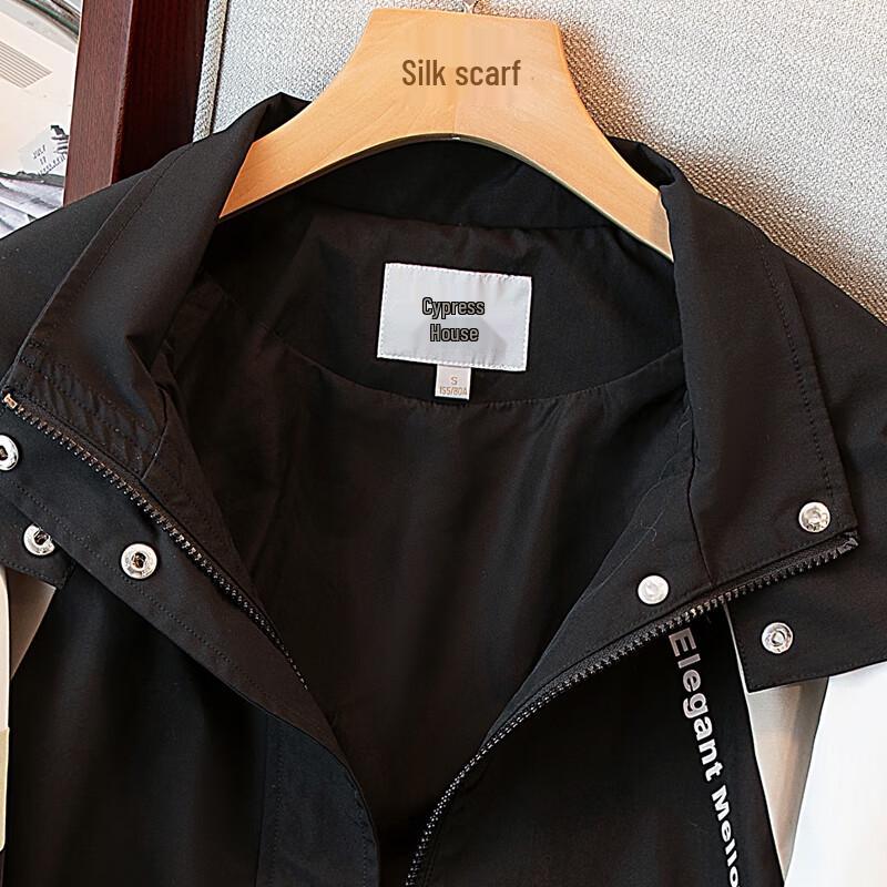 Sishe Women's Patchwork Hooded Jacket