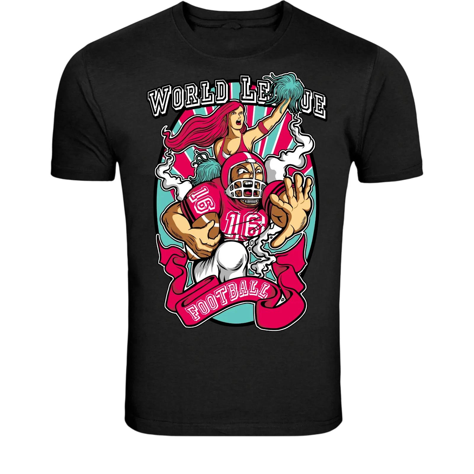 World League Football Player T-Shirt - Vintage Sports Fan Graphic M
