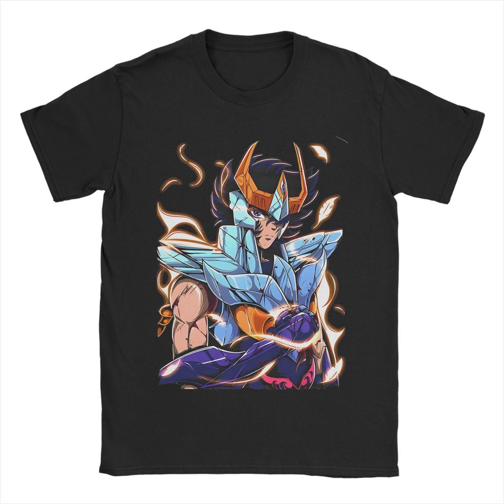 Unisex Unisexs Knights Of The Zodiac T Shirt Anime 100 Cotton Clothes Cool Short Sleeve Crewneck Tees Plus Size Tshirts