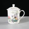 Jingdezhen Ceramic Tea Cup with Lid - Large Capacity for Office & Meetings