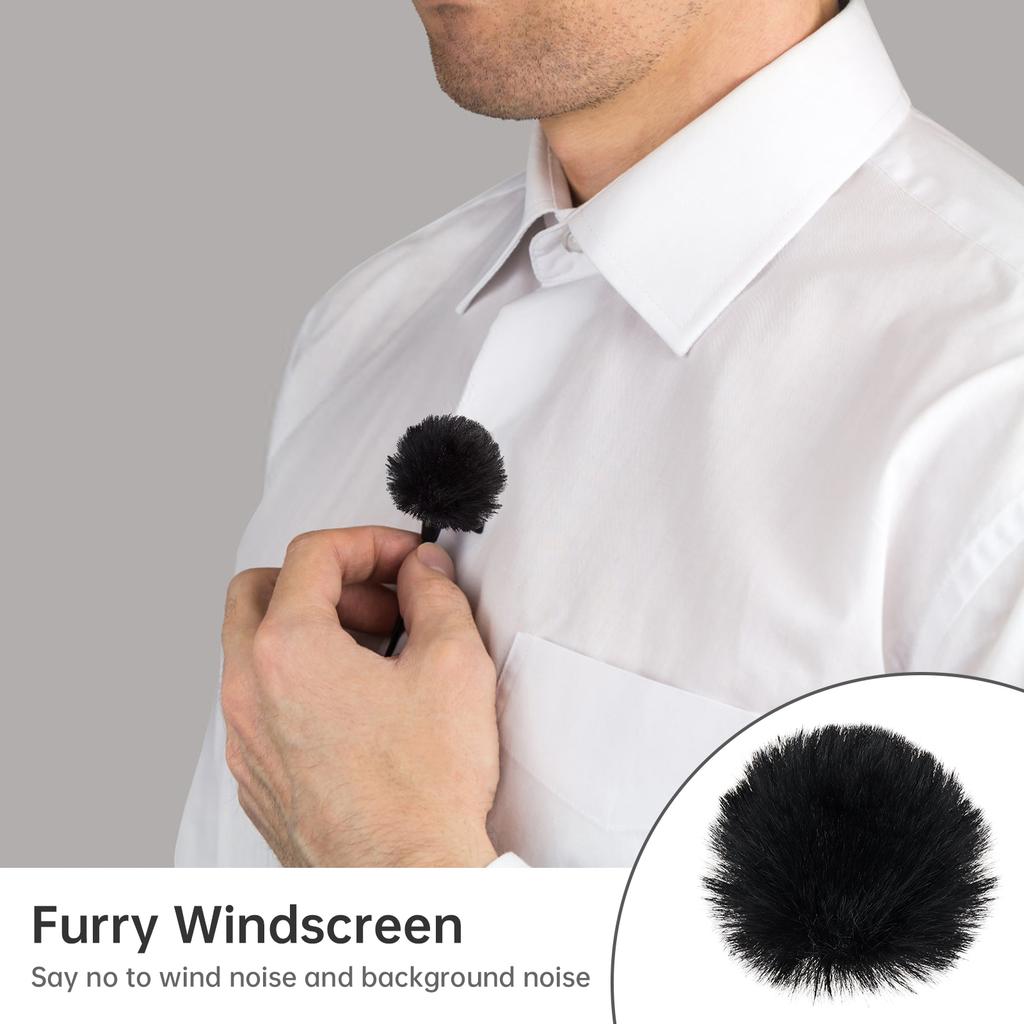 10pcs Lavalier Mic Furry Muffs Foam Windscreens Mini Microphone Universal Fit Wind Noise Reduction Accessory Kit