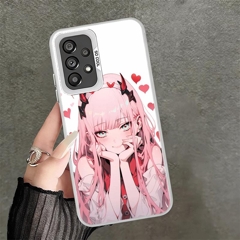 Zero Two 02 Kawaii Niedliche Weiche Handyhülle für Samsung A17 A16 A15 A14 A13 A57 A56 A55 A54 A53 A37 A36 A35 A34 A33 A26 A25 A24 A23