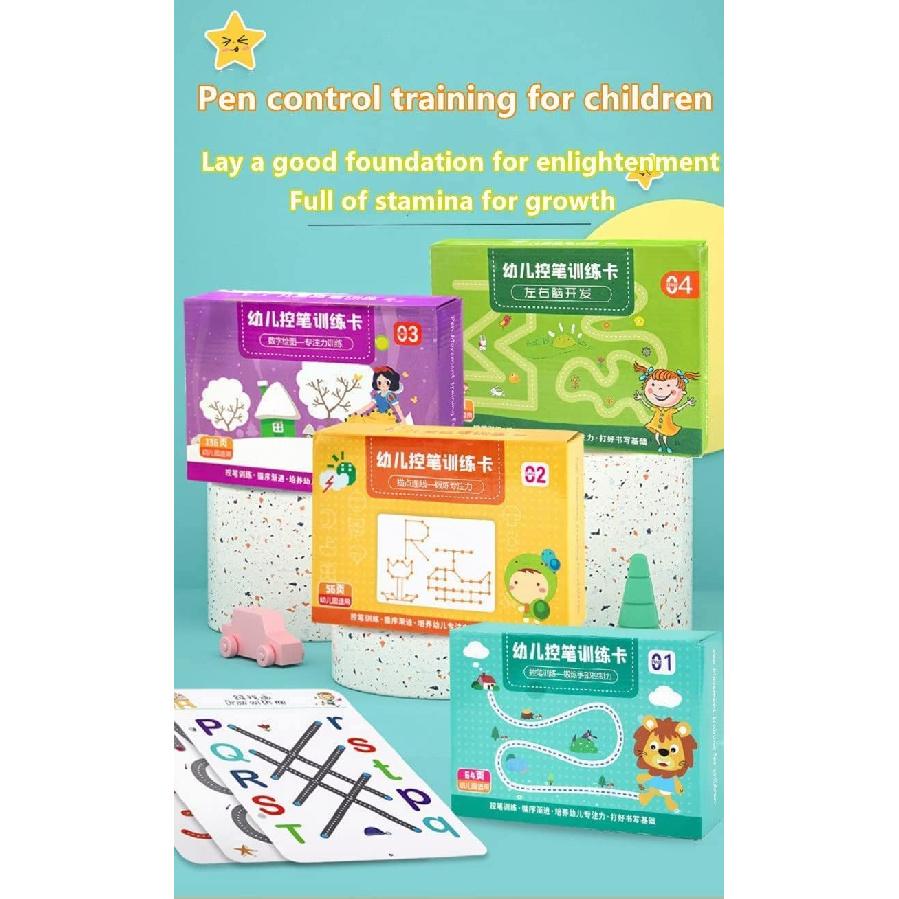 Magical Tracing Workbook Set - Reusable Pen and Eraser - Practice Tracing Books for Kids Tracing Workbook Sets,Early Educational Learning Book for