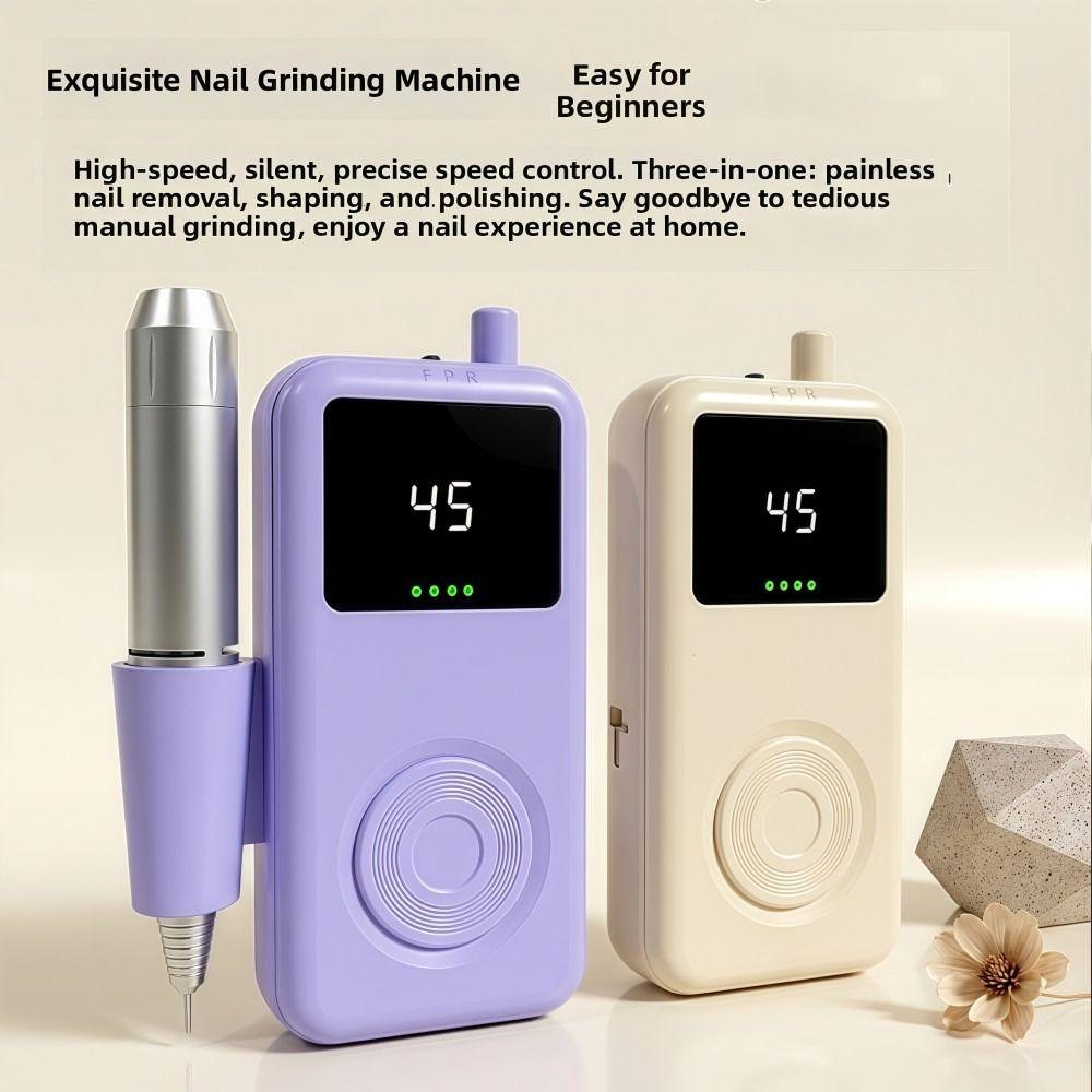 LED Display Electric Nail File 6 Grinding Heads Nail Grinder Nail Tools