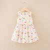 Baby Girl Summer Cotton Short Sleeve Dress Soft Breathable Thin Toddler Casual Sundress For Kids
