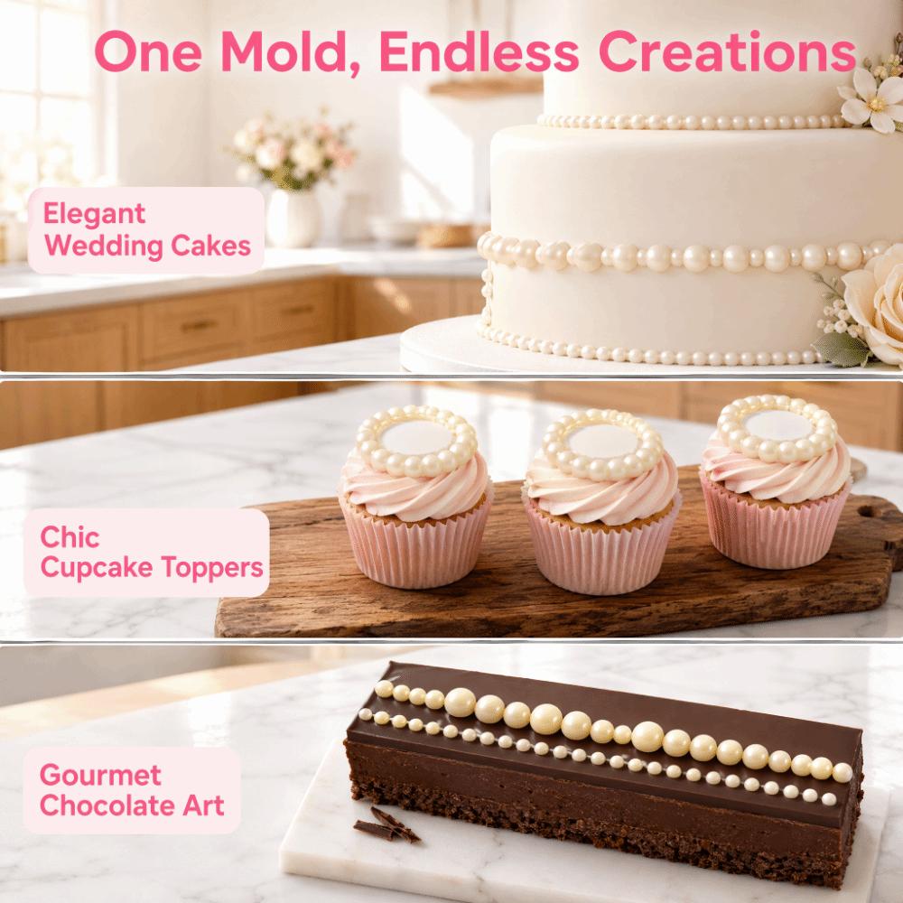 Silicone Cake Border Mold Heat Resistant Chocolate Mold Durable Fondant Mold Cake Decorating