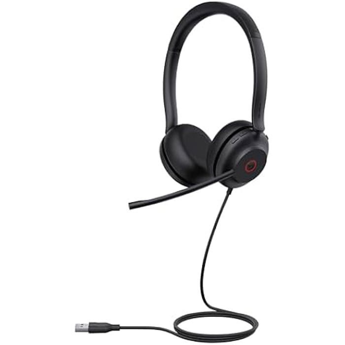 Casque - YEALINK - UH35 - Double microphone - Réduction du bruit - Filaire