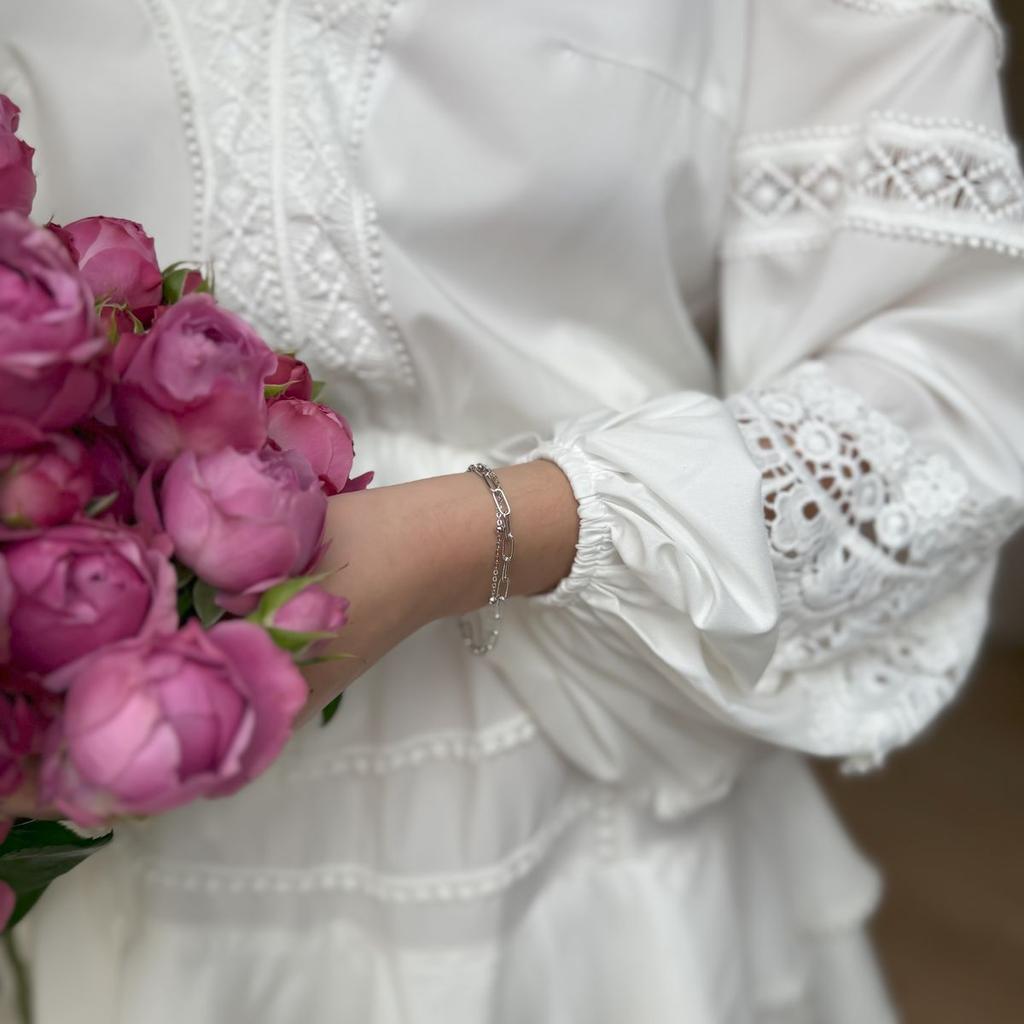 Silberarmband ohne Steine, Gewicht des Artikels 4,84 g (2172888)