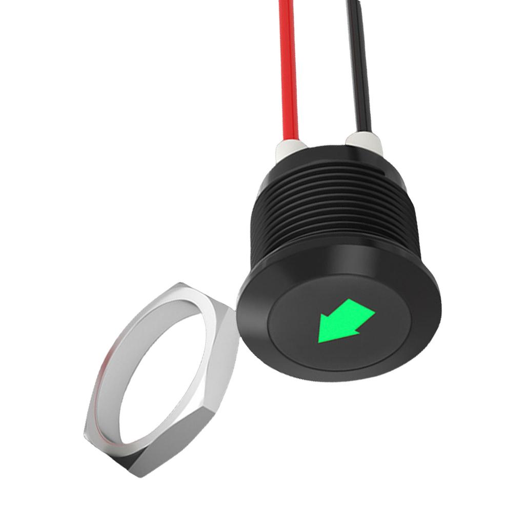 LED Car Turn Signal Indicator Lights with Wire Lead Waterproof 12mm Metal Signal Lamp Auto Accessories Easy To Install