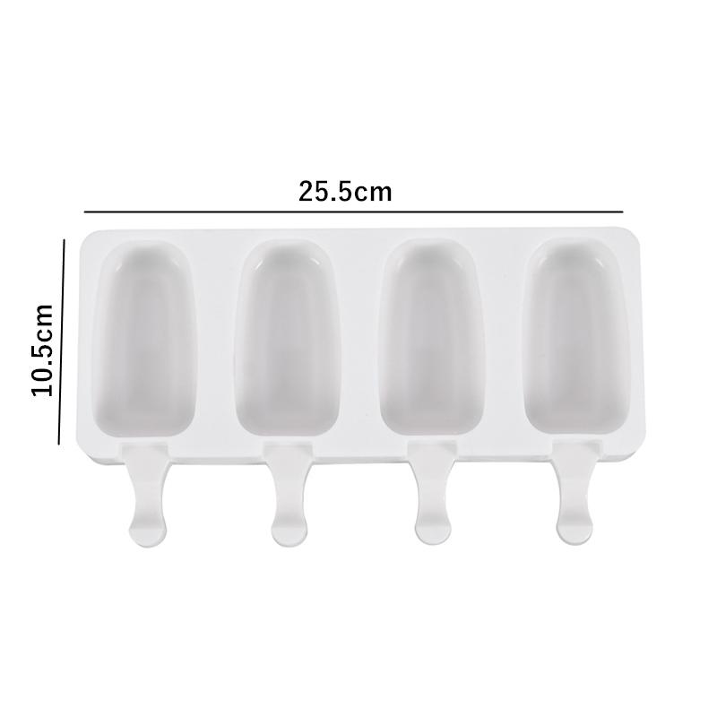 Dessert-Gefrierschrank, 4/10 Mulden, Silikon-Eis am Stiel, Eisform mit Abdeckung, DIY, hausgemachter Lolly-Fruchtsaft-Eiswürfelform