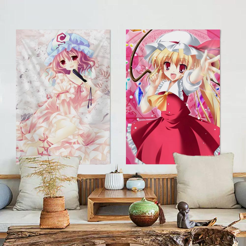 Game Anime The TTouhou Project Tapestry Microfiber Wall Hanging For Bedroom Living Room Decor Outdoor Festival Bar Background