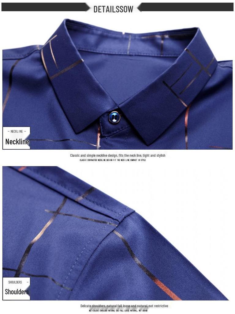 Men's Striped Long-Sleeve Shirt: Casual and Stylish for Spring and Autumn