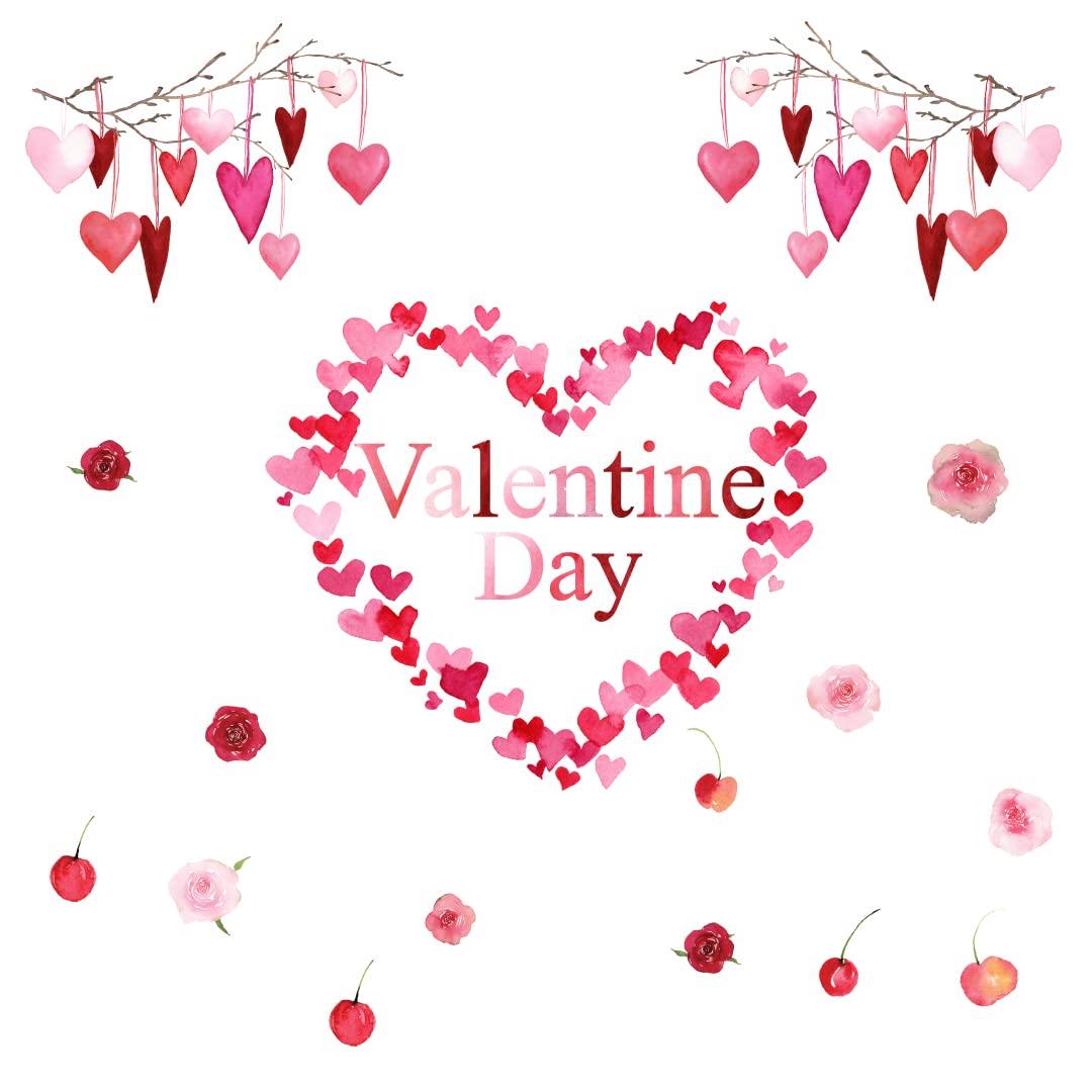 

Sticker Wall Sticker Valentine Wall Sticker Decoration 600 x 1350mm 031399 Valentine Heart Flower Valentine