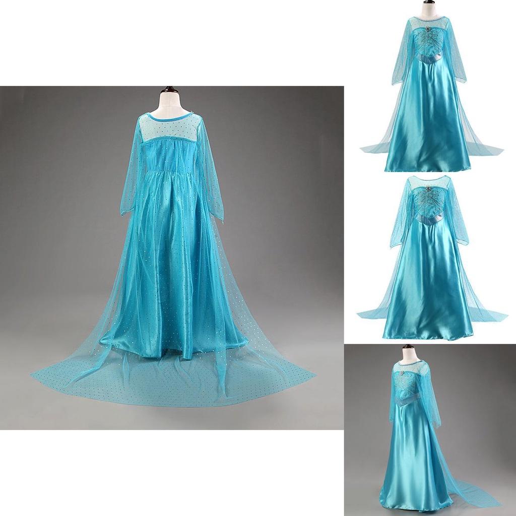 Elegant Long Sleeve Tutu Dress For Kids Girls Frozen Snow Queen Elsa Costume