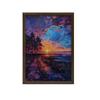 Zachodzące Słońce W Błogim Spokoju Zachodzące Słońce W Błogim Spokoju, 40X50 Cm, Rama Aluminiowa Czarna, Papier Matowy 230 Gsm