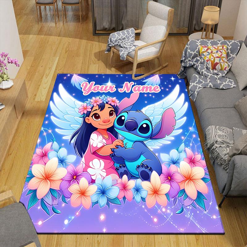 Custom 1Pc Lilo Stitch Galaxy Adventure Rug Office Carpet Indoor Outdoor Entrance Doormat Nonslip Soft And Comfortable Living Room D291616