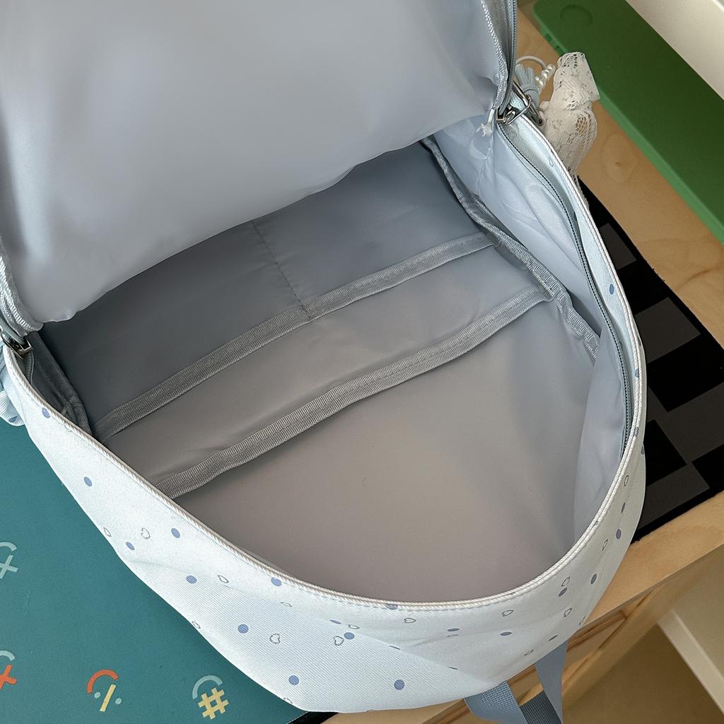 Schoolbag New Polka Dot Japanese ins Versatile Travel Backpack for Primary School Students Lightweight High Value Backpack Large Capacity School Bag