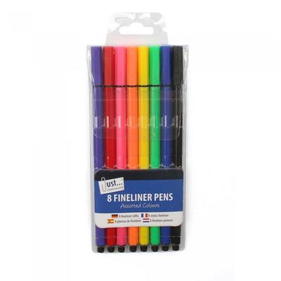 Just Stationery Στυλό Fineliner (Συσκευασία των 8)
