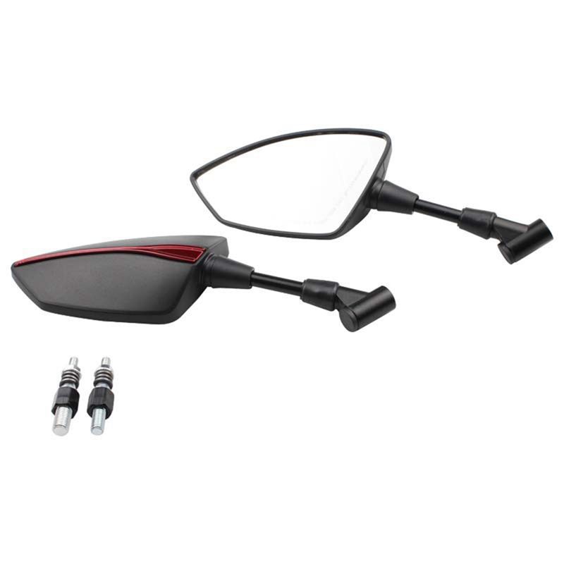 AEE4-Motorcycle Universal 10Mm 8Mm Rearview Mirror Axe Rear View Mirror Side Mirror With 6 Screw