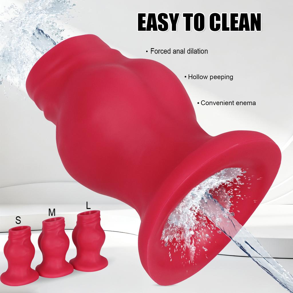 XXL Silicone Hollow Anal Training Plug Expansion Sleeve Adult Couples Toy