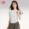 Langsha Women's Slim Fit Round Neck Short Sleeve T-Shirt