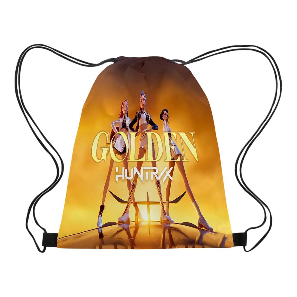 Printed Drawstring Pocket, Portable Drawstring Bag, Water-resistant