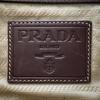 PRADA Logo jacquard Handbag canvas khaki Women BR3423 Used