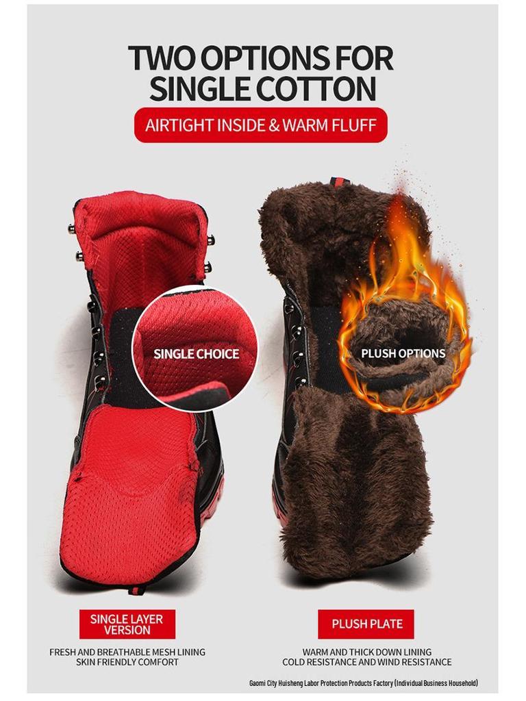 Ozone High-Top Water-Repellent Steel Toe Safety Shoes, Wear-Resistant, Anti-Smash, Anti-Puncture, Soft Sole for Comfortable Work.