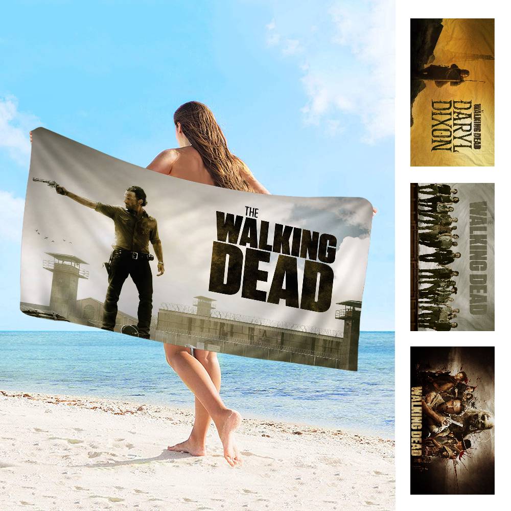 Thrilling Movie The W-Walking D-Dead Microfiber Blanket Quick Drying Towels Oversized Printing Super Absorbent Towel Blanket