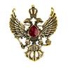 1PC Retro Flügel Metall Pins und Broschen Vintage Doppelköpfiger Adler Abzeichen Brosche Krone Anzug Anstecknadel
