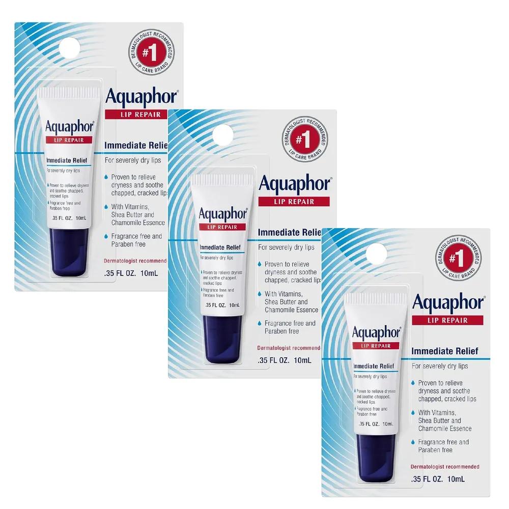 Aquaphor Lip Repair Lip Balm Tube Type 10ml x 3 Pack