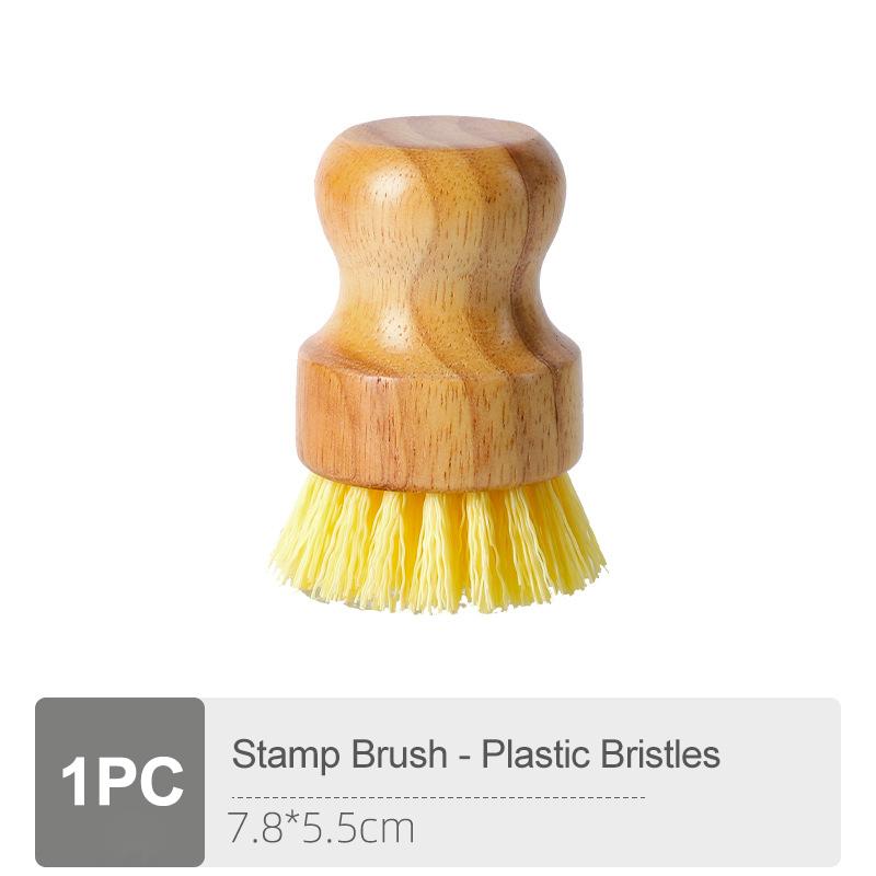 

Деревянные скребки для мытья чугунных кастрюль/сковородок Натуральная сизалевая щетина Бамбуковая круглая мини-щетка для мытья пальмовых кастрюль