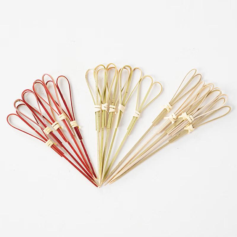Disposable Scissor Design Bamboo Fruit Picks