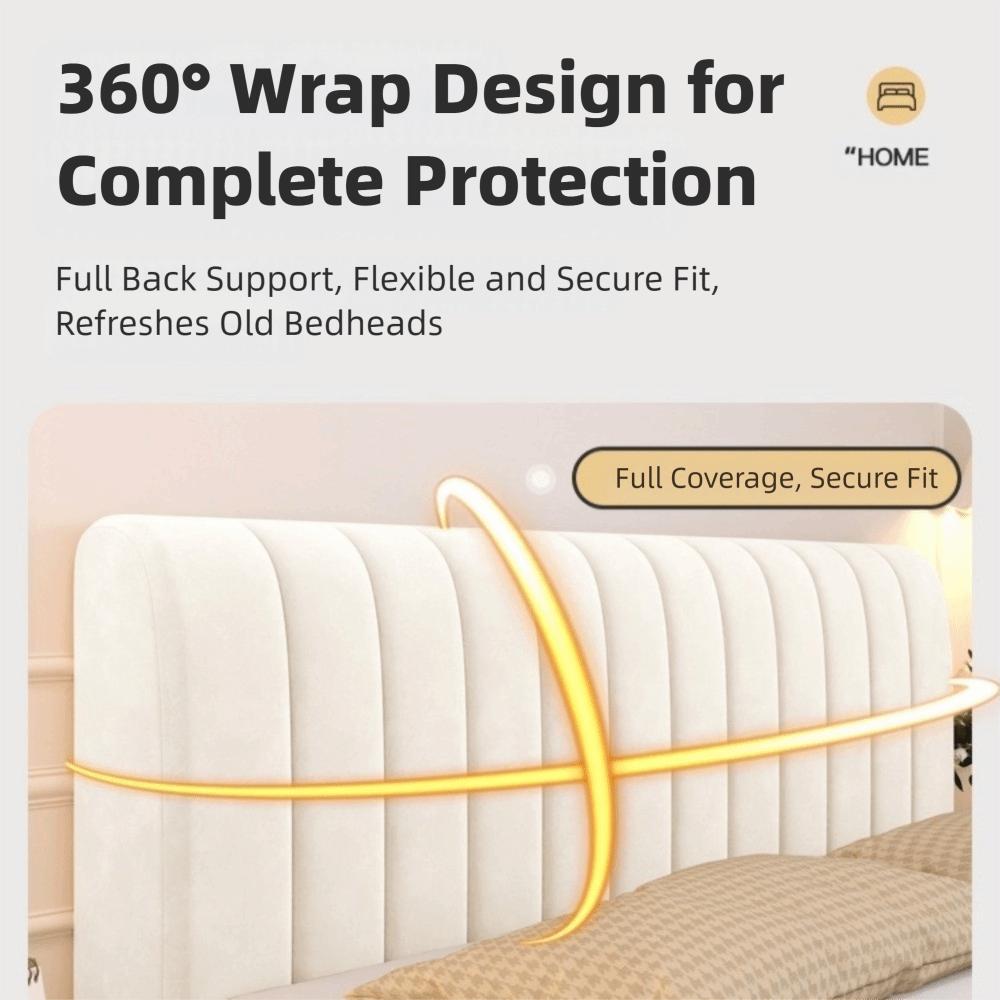 Simple Style Solid Color Headboard Velvet Texture Washable Headboard Cover Headboard Cover  Home