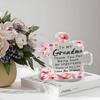 2D Flat "To My Grandma" Elegant Acrylic Puzzle Gift for Grandma Plaque, Floral Design, Suitable for Wall Decoration, Porch, Room, Villa, Accents Home,