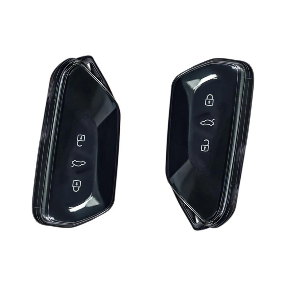 For VW Volkswagen Golf 8 ID.3 ID.4 Skoda Octavia A8 MK4 MK8 2022 2021 GTI R TPU Transparent Car Key Fob Case Cover Accessories