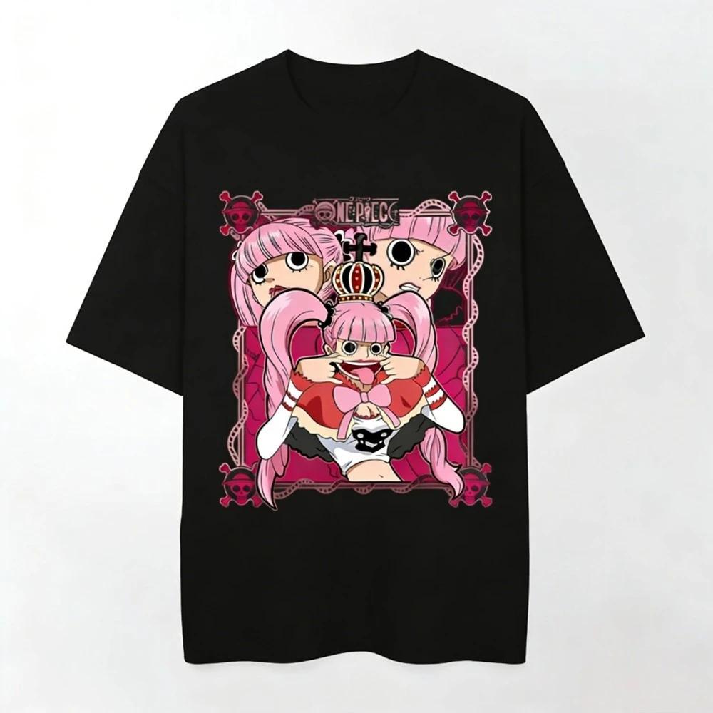 One Piece Perona Unisex Loose T-shirt 2026 Summer New Popular Anime Print American Trend Casual Parent-child Short Sleeved Top