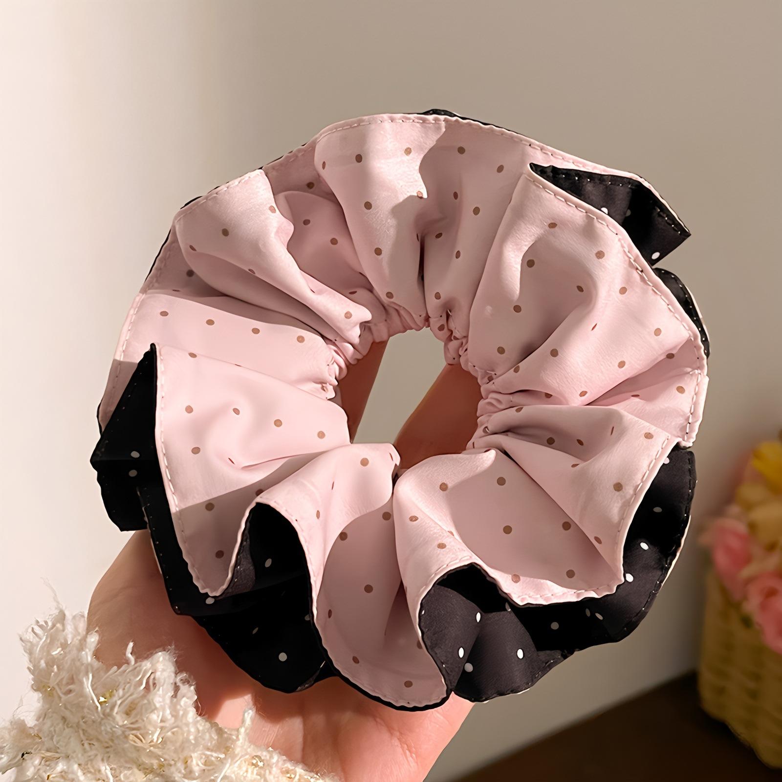 Guangxi Ethnic Style Jewelry Hair Band Diy Handmade Heavy Industry Original Design Large Intestine Hair Band Ponytail Polka Dot Hair Decoration