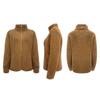 Stand Collar Solid Color Sweatshirt Women Casual Fashion Long Sleeve Zip Up Bubble Fleece Jacket