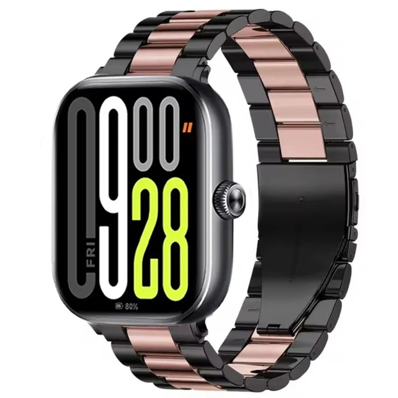 Metal Strap for Redmi Watch 5/Redmi Watch 4 Adjustable Stainless Steel Bracelet for Xiaomi Mi Band 9 Pro/Mi Band 8 Pro Wristband