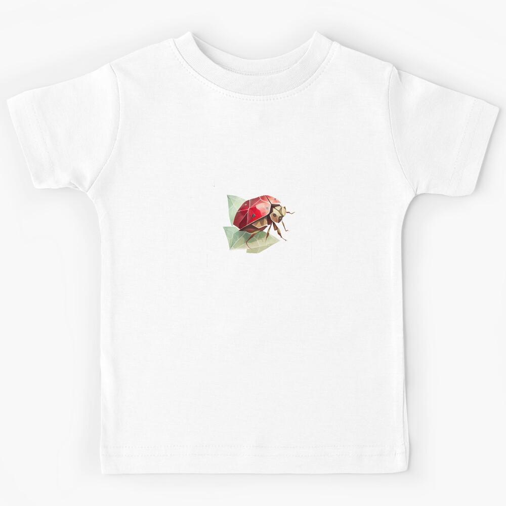 Brighten up Your Space with an Origami Ladybug Watercolor Illustration Kids T-Shirt 100