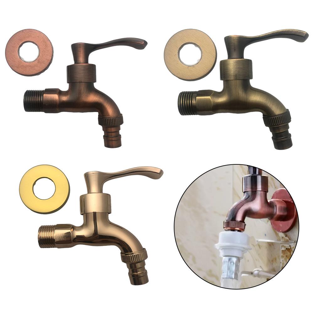 Anituqe Washing Machine Faucet Crane Decorative Outdoor Faucet Vintage Garden Sink Faucet Wall Single Cold Mop Sink Faucet