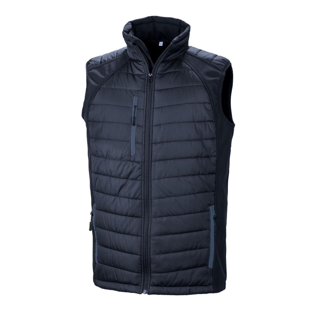 Result Genuine Recycled Mens Compass Softshell Padded Gilet