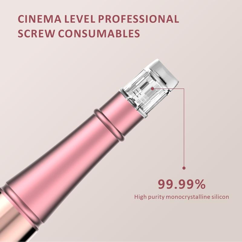 (S02) Stilou Nano Microcristale, Instrument de Îngrijire a Pielii pentru Frumusețe Facială, Instrument de Masaj Facial - Cu 2 Capete de Schimb de Unică Folosință