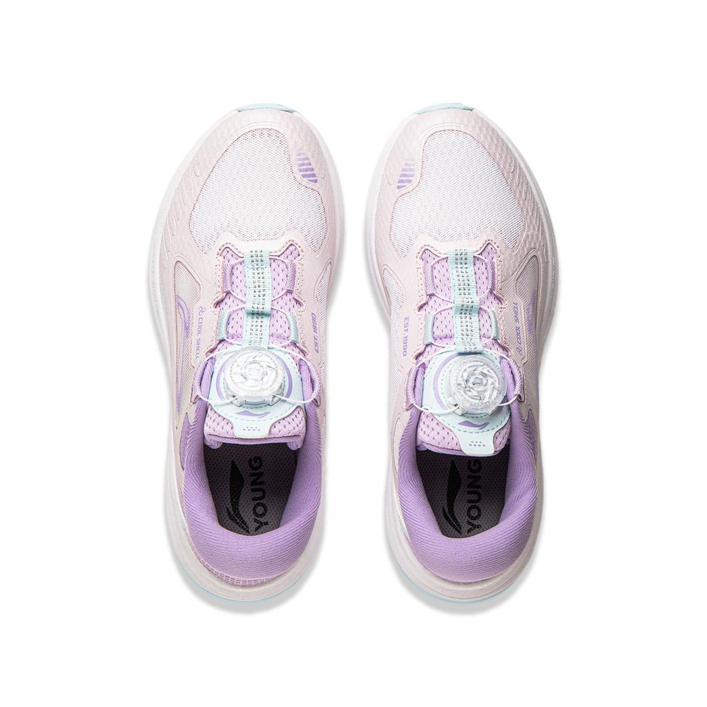 Li Ning Kids Sports Lifestyle Series Comfortable Versatile Non-Slip Wear-Resistant Breathable Low-Top Casual Shoes Men sneaker Pink White YKCV048-2