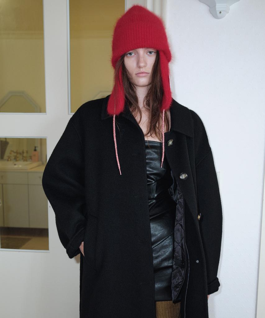Obeodyupeulleeo Angora Ear Muff Cap_Cherry Red