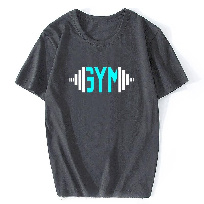 Summer New Unisexs Printed Sports Tshirt Muscle Shirt Outdoor Sports Fitness Top Vintage Cotton Roundneck Casual Clothing