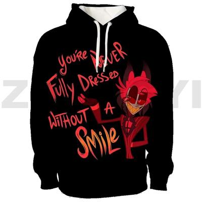 Cartoon Hazbin 3D Print Men Casual Pullovers Hotel Clothes Long Sleeve Sweatshirt Anime Hoodie Tops Harajuku Streetwear Men